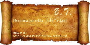 Beinschroth Törtel névjegykártya